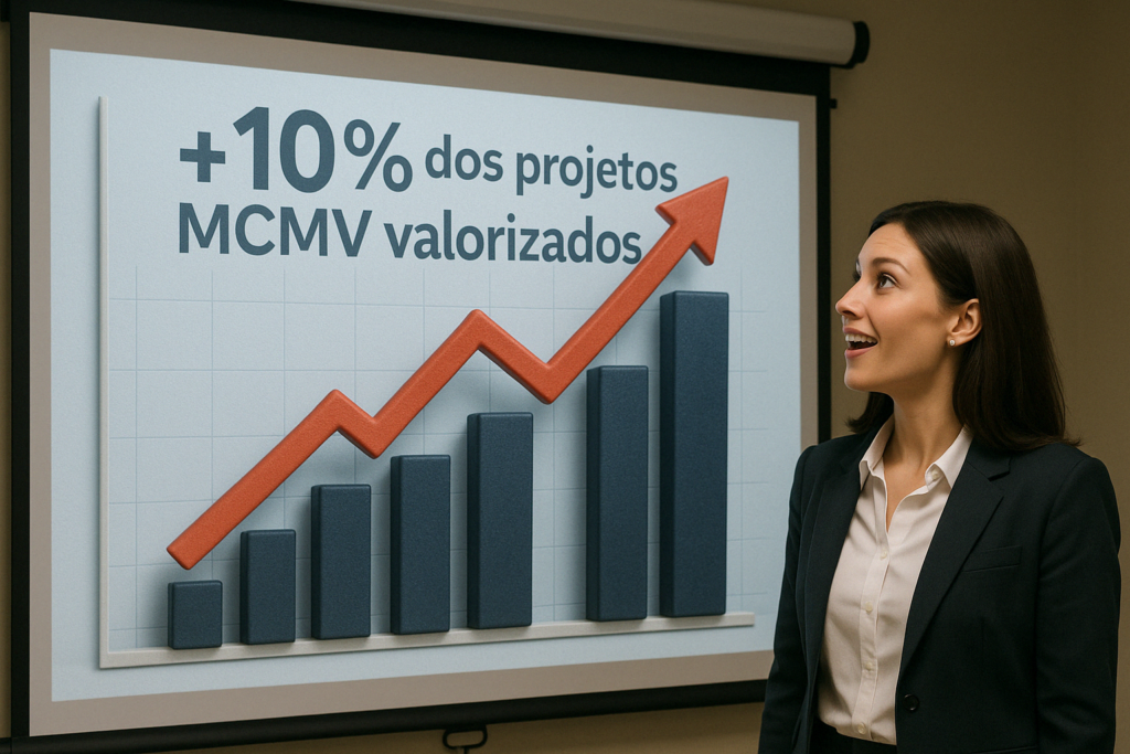 Valorizamos o valor final em mais de 10% de projetos MCMV